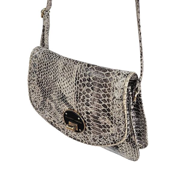 Elliott Lucca from The Sak Python Snake Print Leather Crossbody Y2K Shoulder Bag - Picture 5 of 14